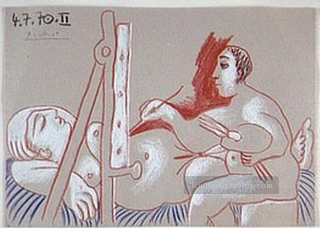 Der Künstler und sein Modell L artiste et son modele 3 1970 Kubismus Pablo Picasso Ölgemälde